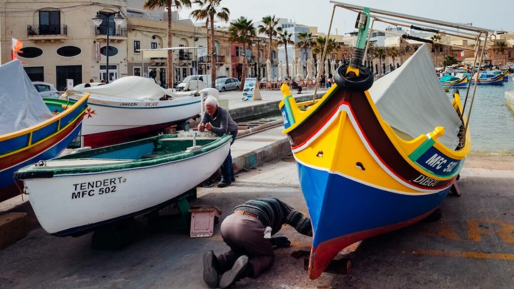 Daily life and the eyes of a luzzu boat