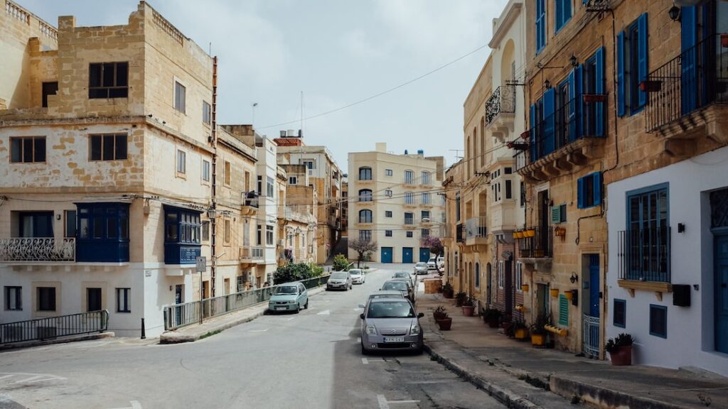 Streets of Birgu in the Three Cities of Malta