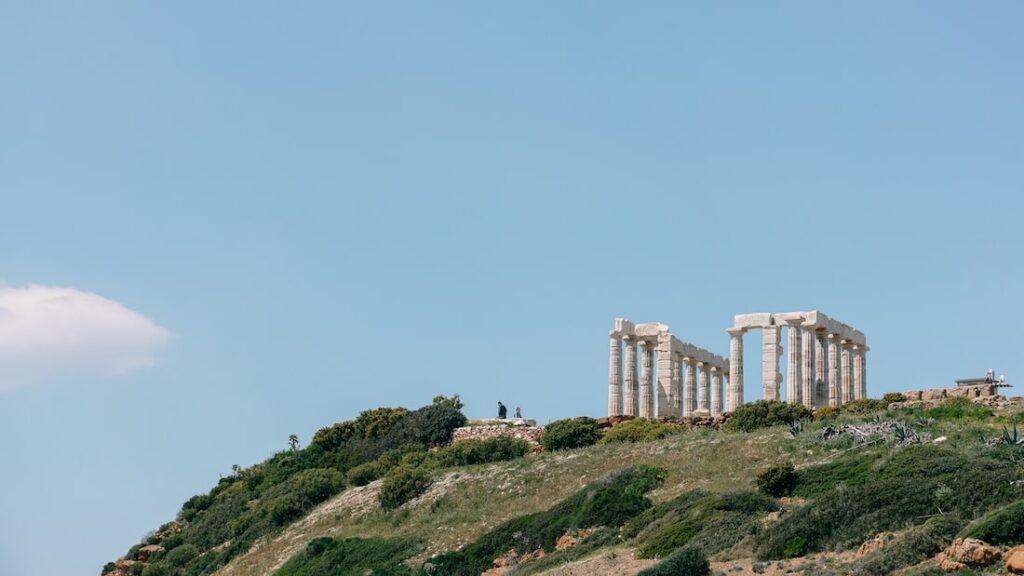 The Temple of Poseidon at Cape Sounion Greece