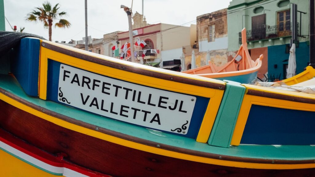 Traditional maltese boat luzzu