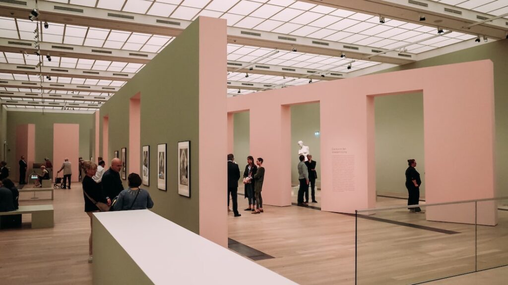 A photo from the exhibition hall of The Art of Replication at Draiflessen Collection