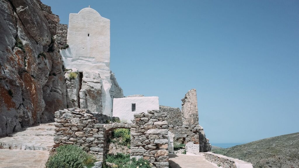 Approaching the Castle of Amorgos