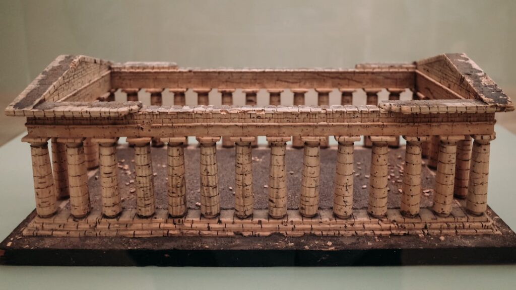 Cork Model Neapolitan Workshop Temple in Segesta before 1846 The Art of Replication at Draiflessen Collection
