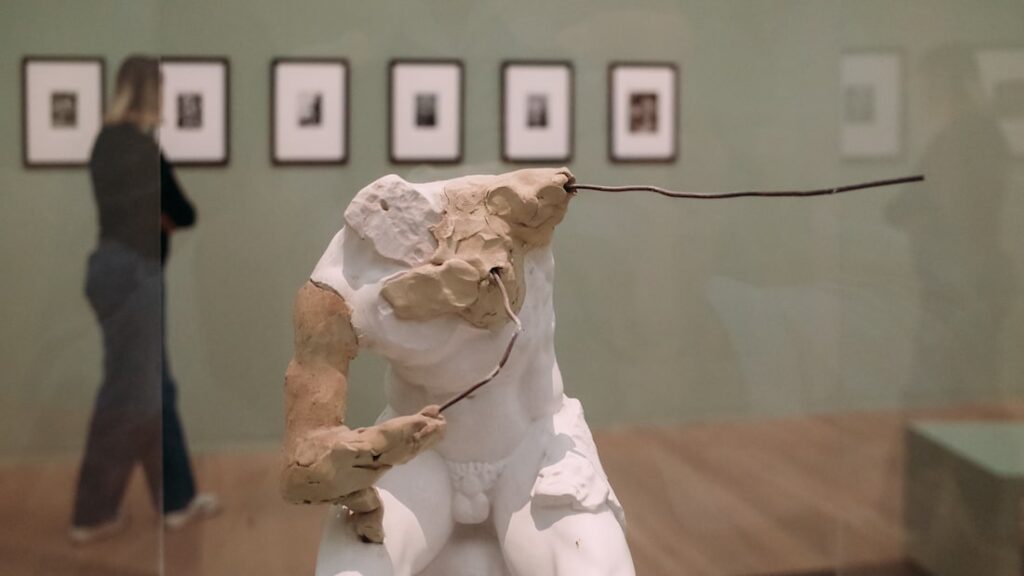 Plaster cast Belvedere Torso working model for the reconstruction as the pensive Ajax 1990s