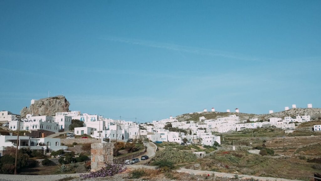 The Chora of Amorgos and the windmills