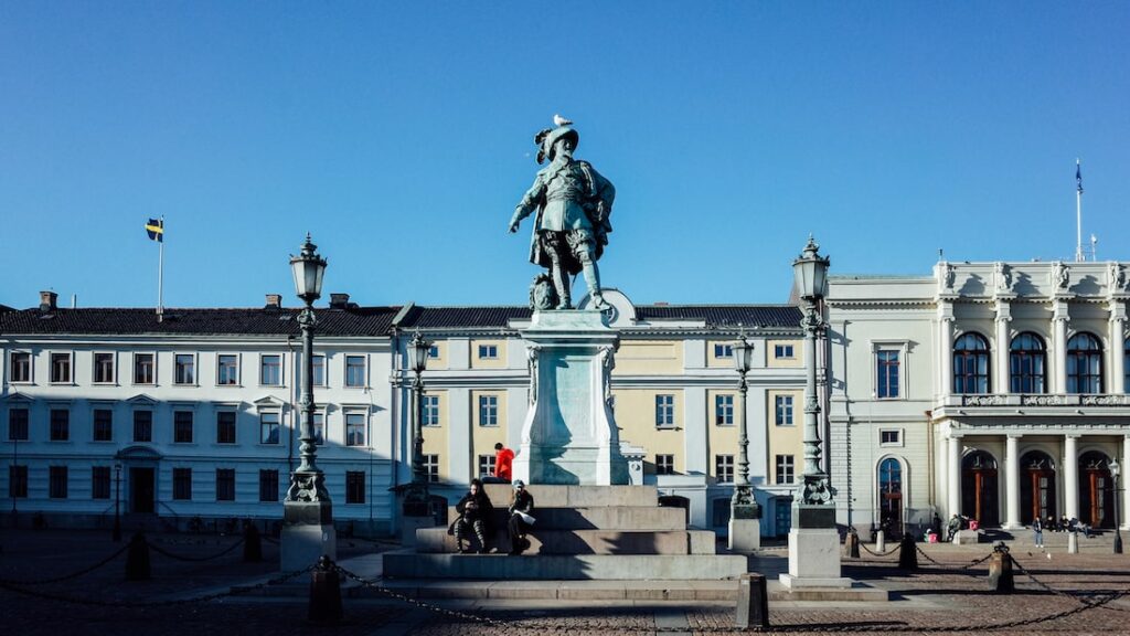 Gustav Adolf Torg statue of Gothenhurg founder