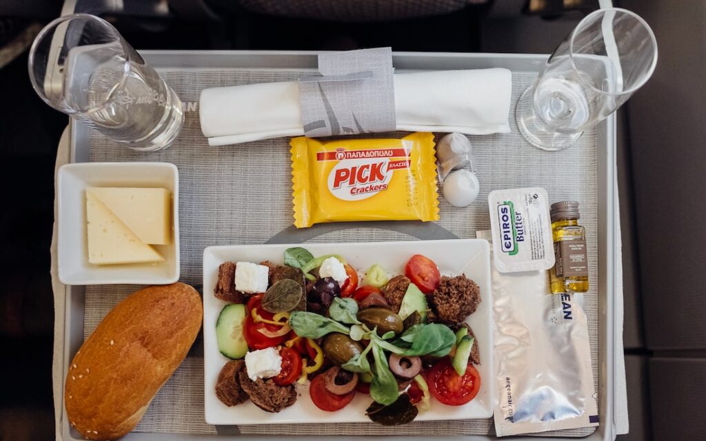 Onboard an Aegean Airlines flight