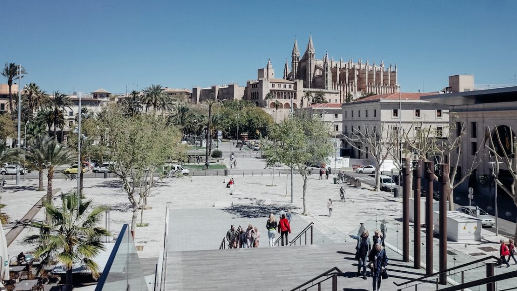 View of the Old Town Palma from the port