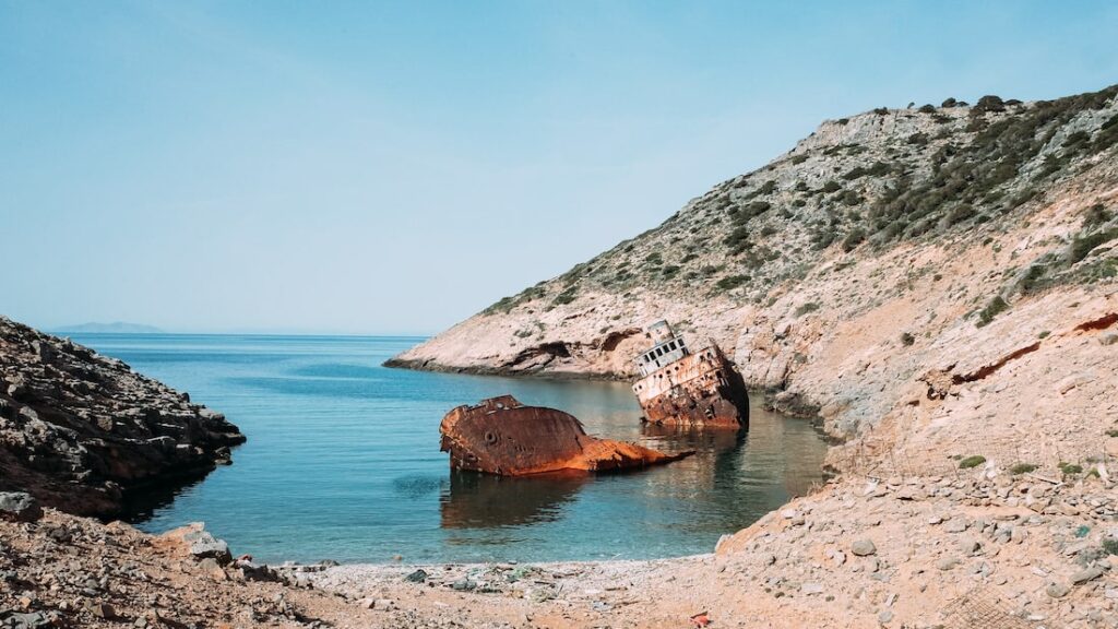 The Kalotaritissa shipwreck in Amorgos
