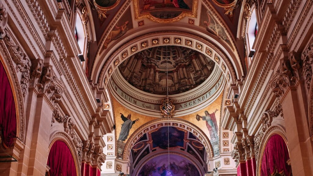 Cathedral of the Assumption Victoria Gozo interior of trompe l oeil