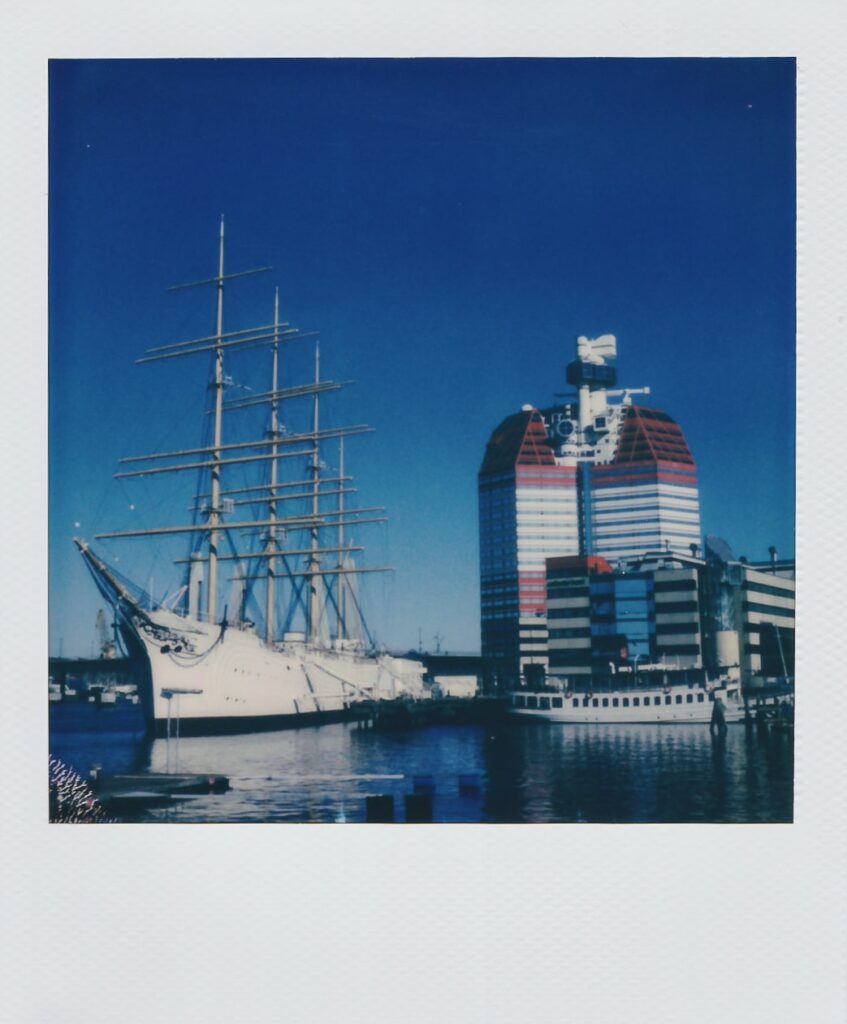 Lilla Bommen Barken Viking with the Polaroid SX-70 in Goteborg Sweden