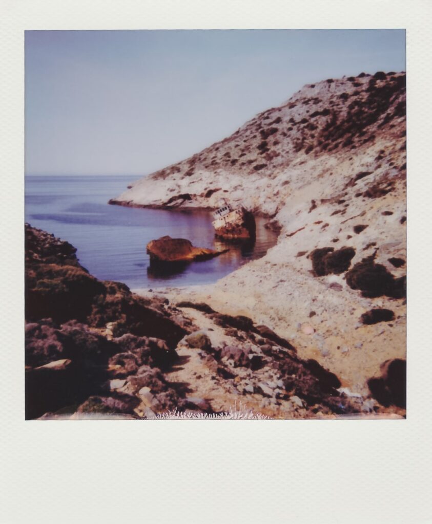 Polaroid Diaries Shipwreck Amorgos island Polaroid Impulse AF