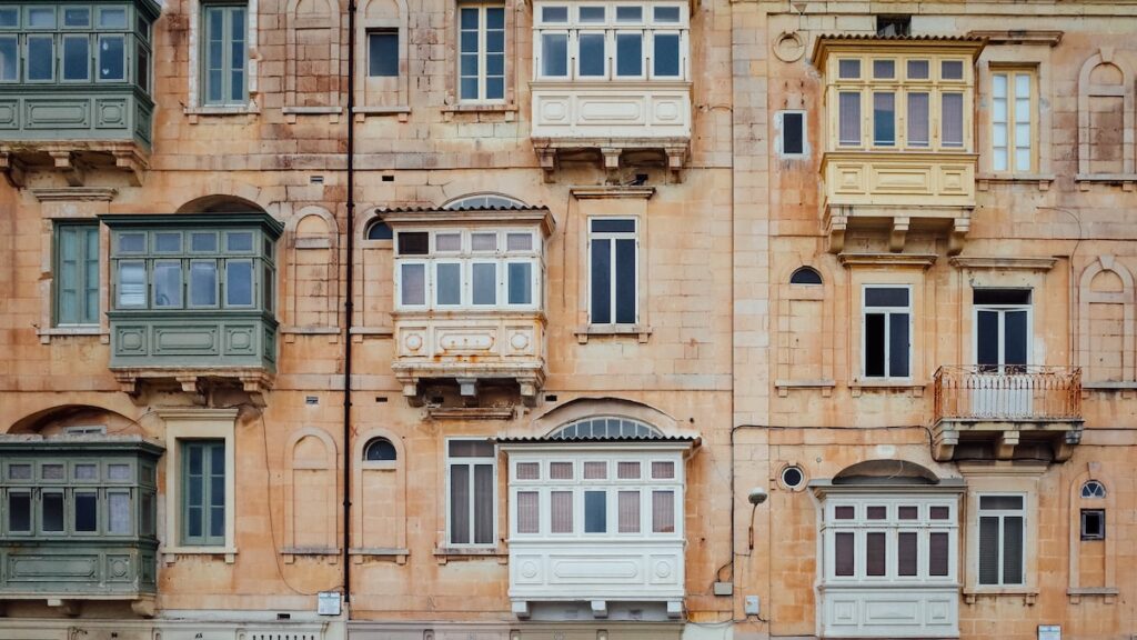 The iconic Maltese balconies