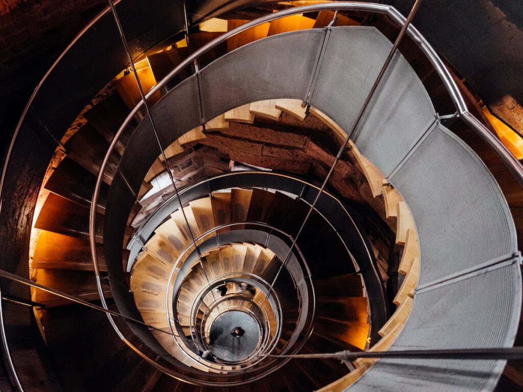 The lighthouse spiral staircase in Glasgow