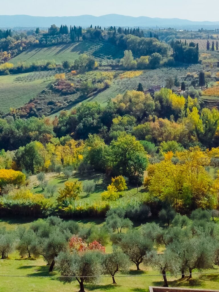 Autumn landscape of the Tuscan countryside