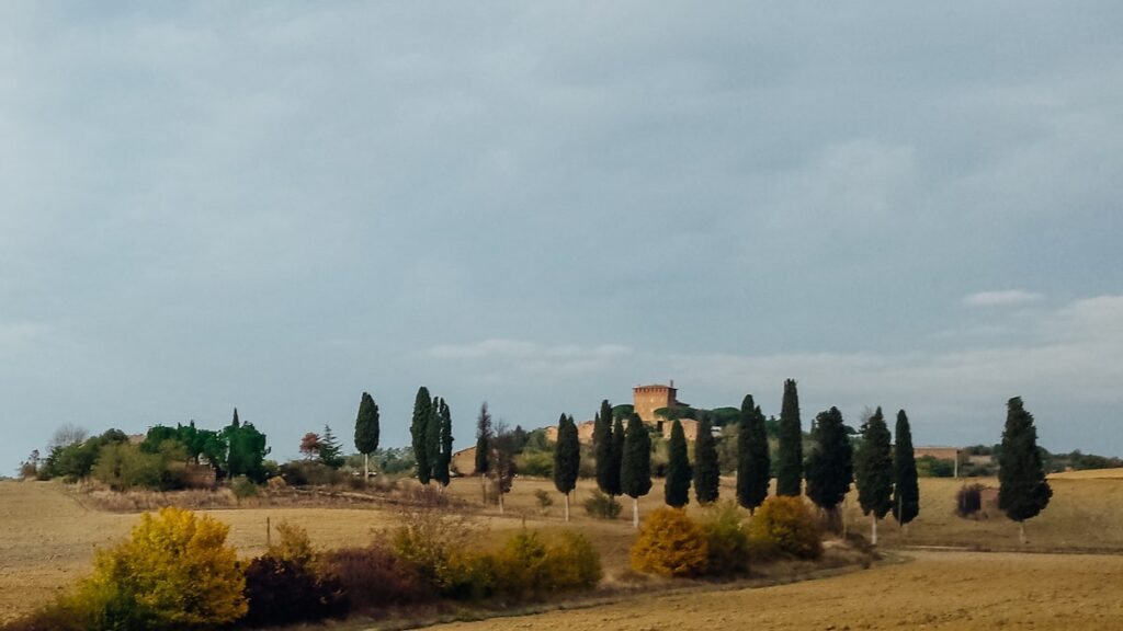 Fleeting image of the Tuscan countryside