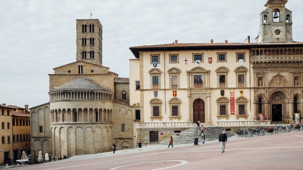 Piazza Grande in Arezzo road trip to Tuscany