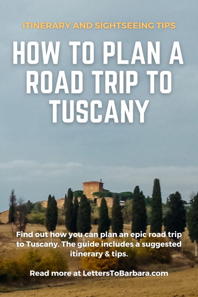 Tuscany road trip itinerary Pin