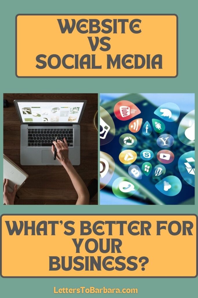 Website vs Social Media Pin