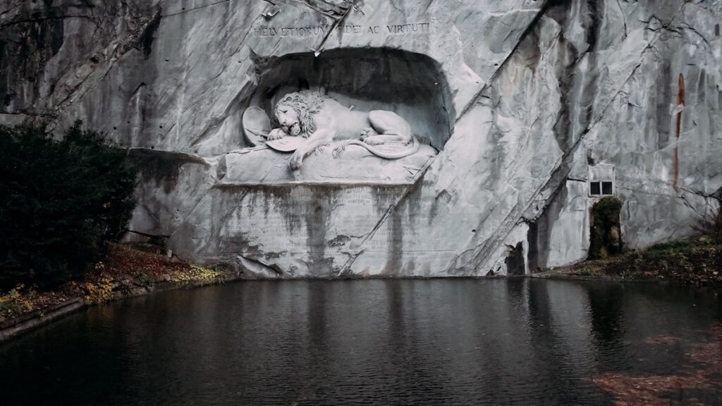 The lion statue in Lucerne Switzerland