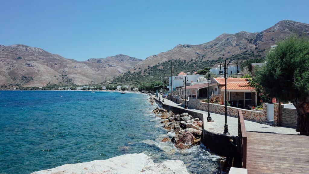 Things to do in Tilos Greece promenade at Livadia