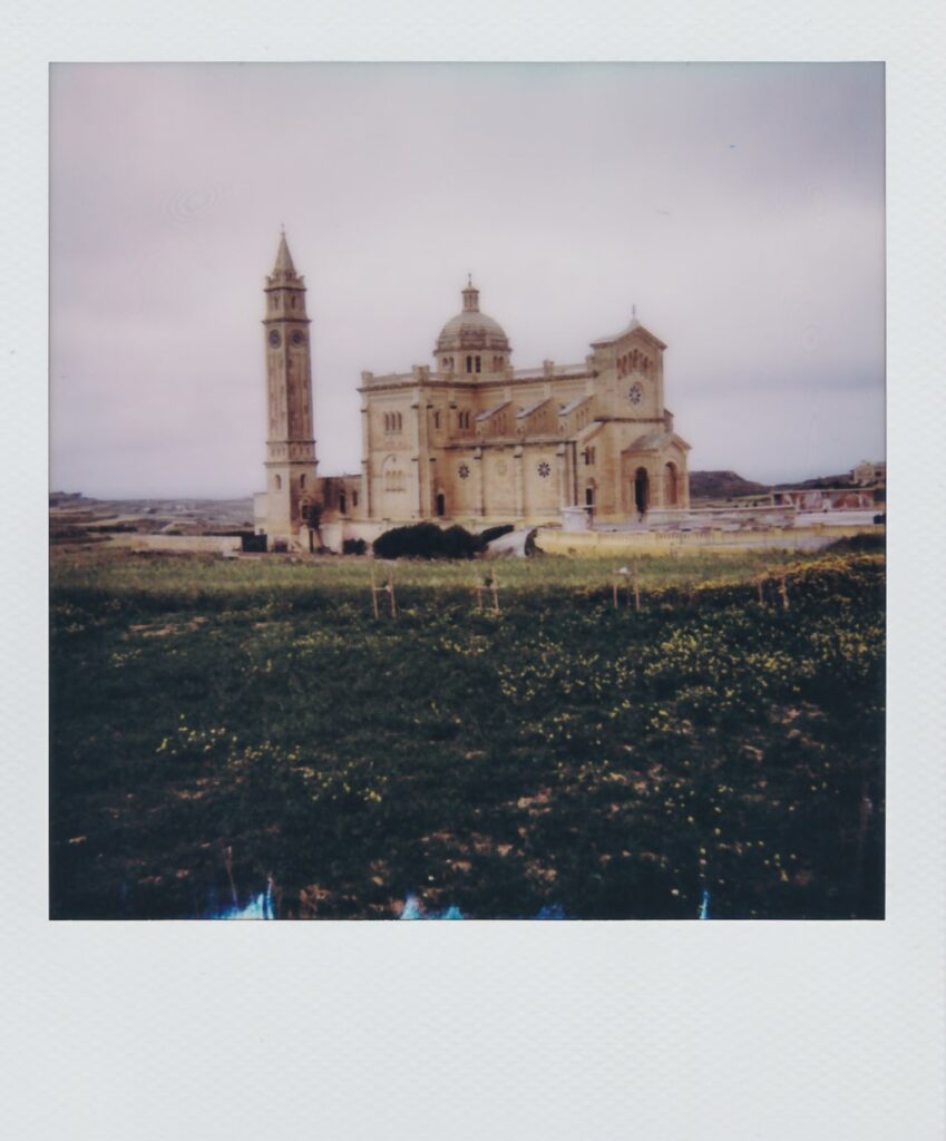 The Basilica of the National Shrine in Malta shot with the Polaroid Impulse AF. One of the top Malta highlights
