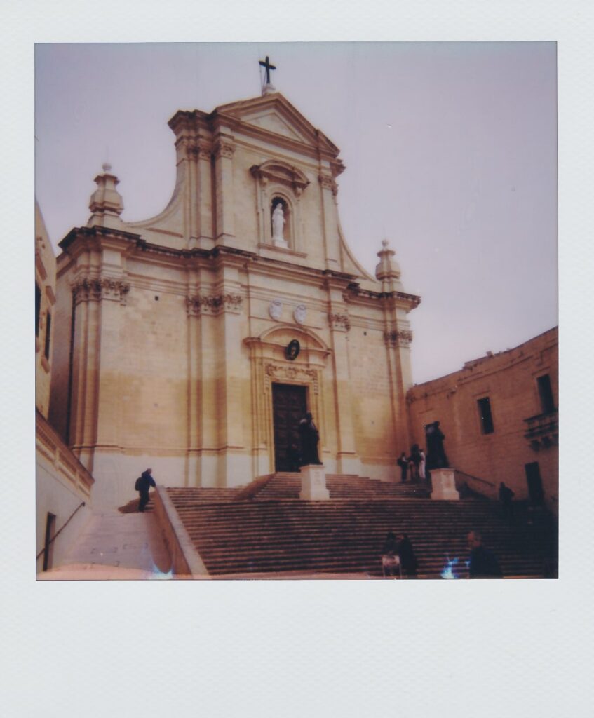 The Cathedral of the Assumption in Gozo is one of Malta's highlights. The photo was taken with the Polaroid Impulse AF