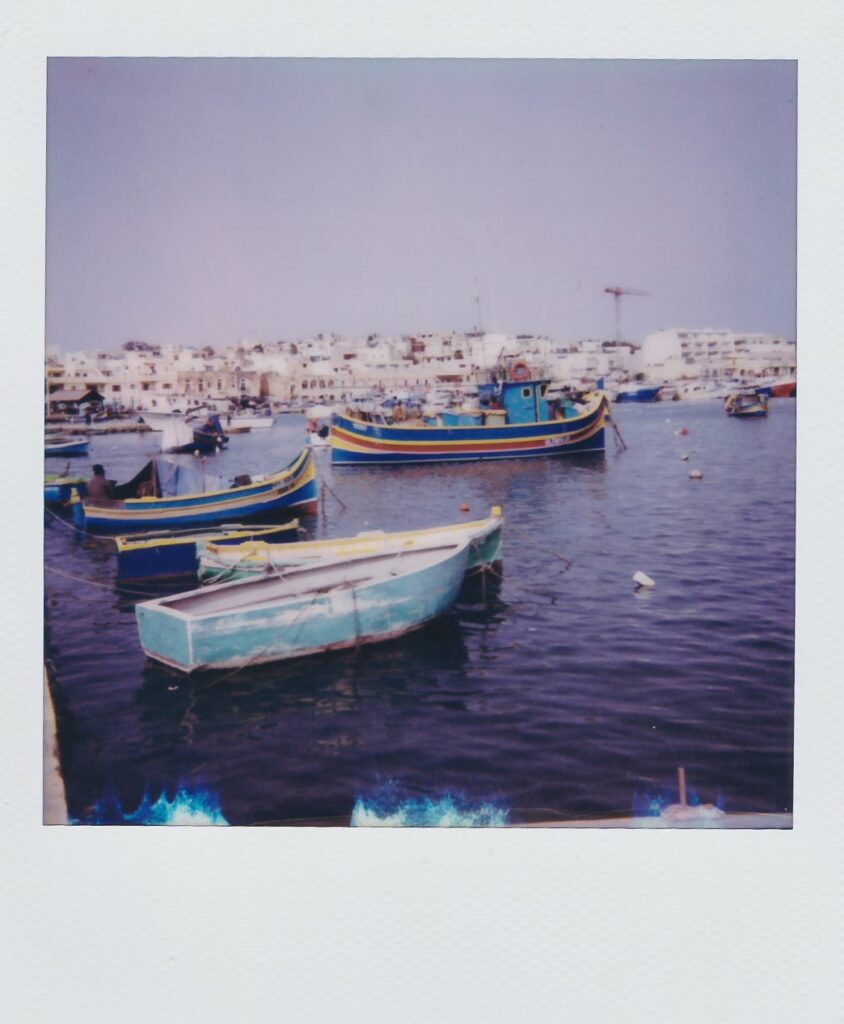 A polaroid from Marshaxlokk, a Malta highlight, taken with the Impulse AF