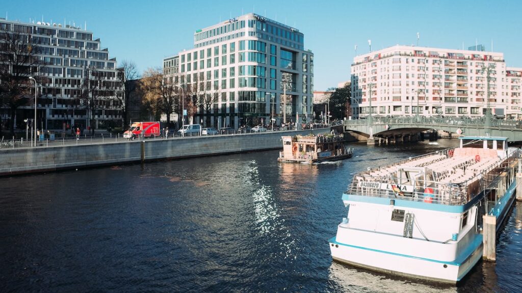 The River Spree in Berlin outside the Tränenpalast