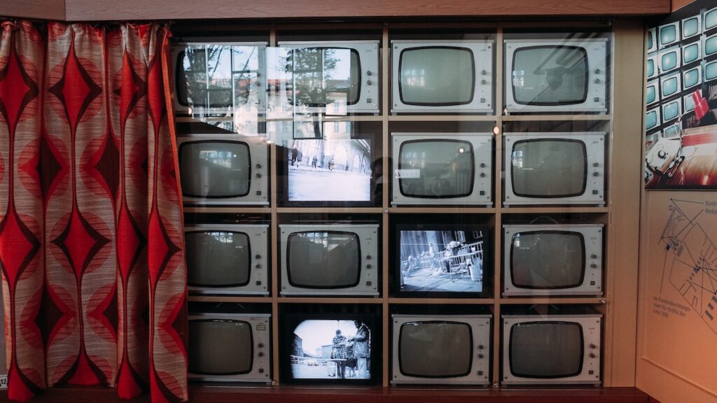 The surveillance room at Tränenpalast - Palace of Tears in Berlin, Germany