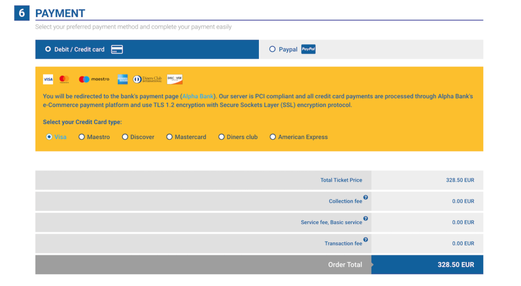 Book Greek ferry tickets and pay