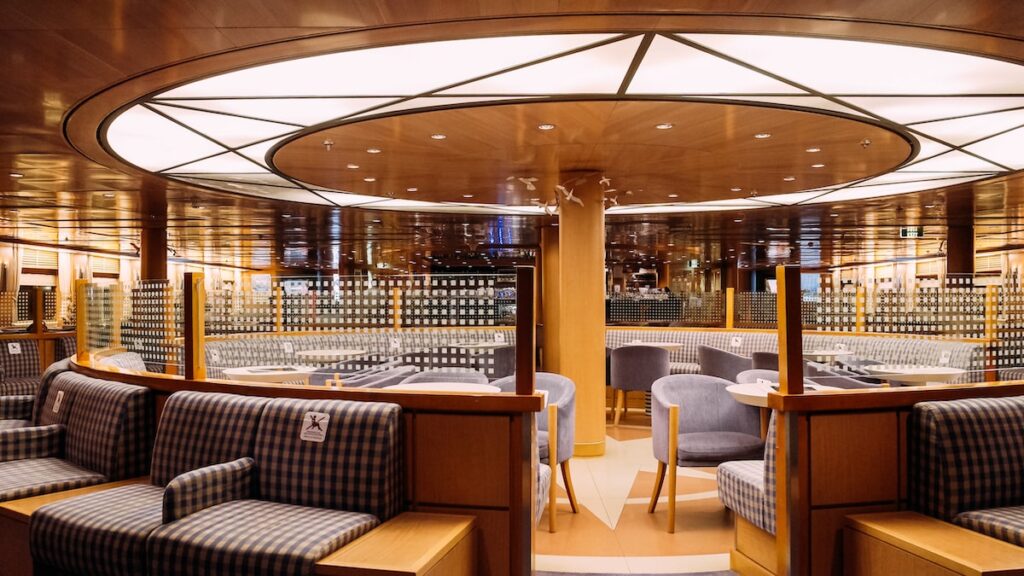 The business class seats on a Greek ferry (Blue Star Ferries)