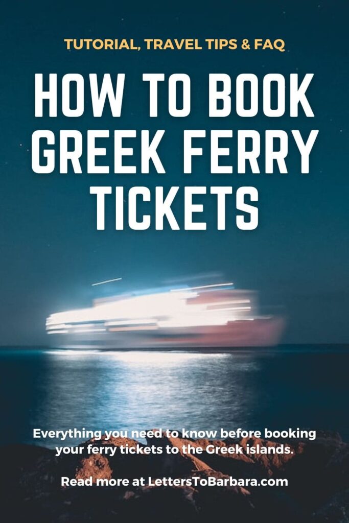 How to book Greek ferry tickets Pin