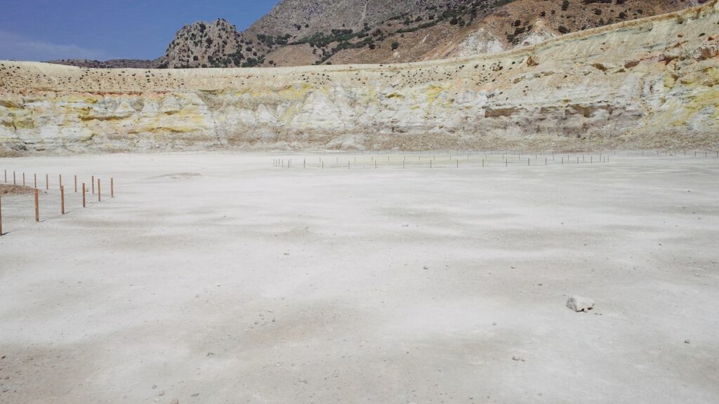 A photo from a hike at the crater Stefanos of the Nisyros volcano. A visit there is one of the best things to do in Nisyros
