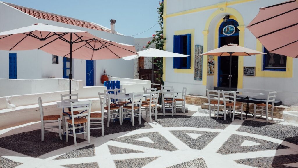 The main square at Nikia Nisyros