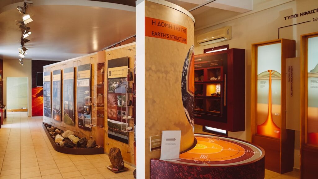 The interior of the Nisyros volcanological museum is one of the best things to see in Nisyros, Greece