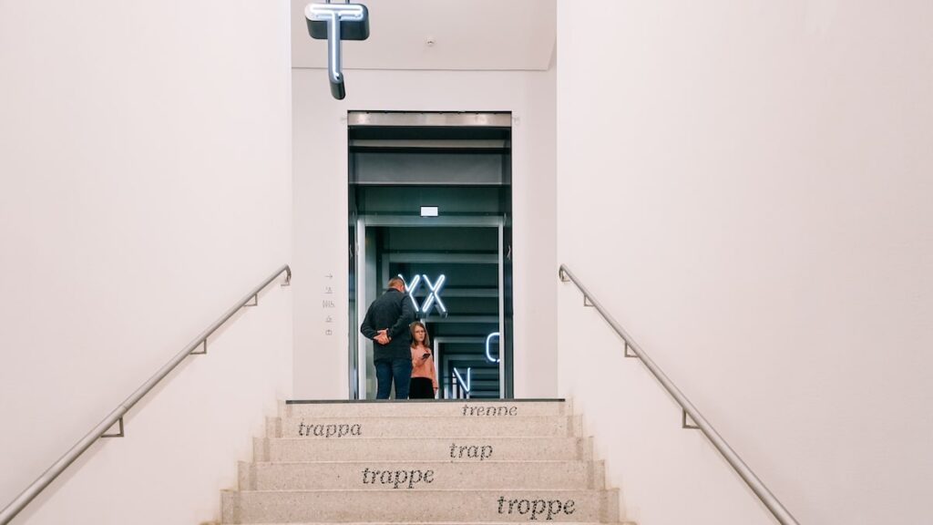 The staircase at the Grimmwelt Kassel