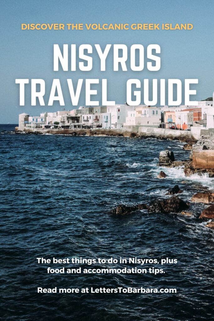 A Pinterest Pin for the things to do in Nisyros travel guide