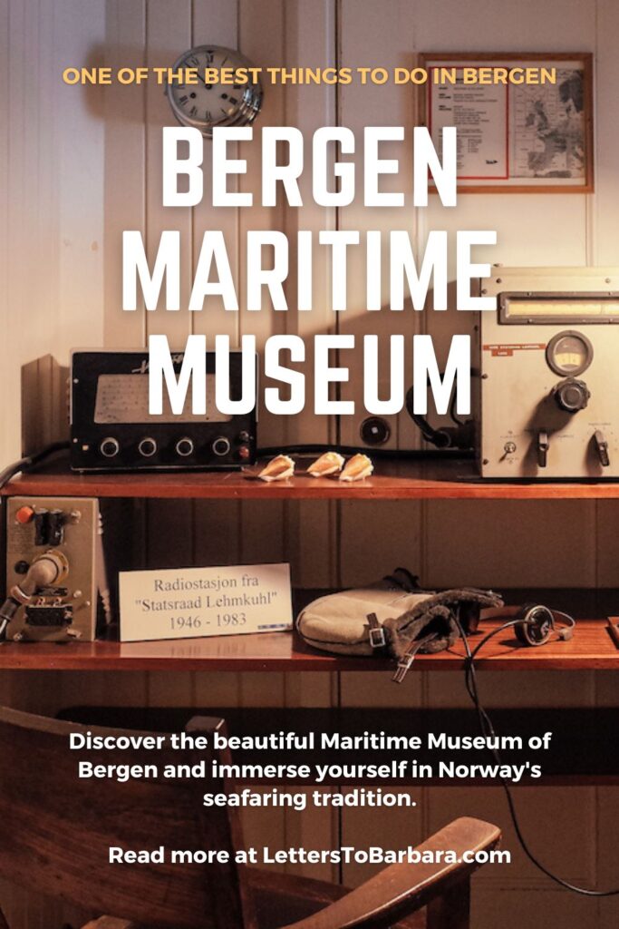 A Pinterest Pin about the Bergen Maritime Museum in Norway