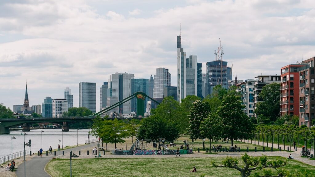 The skyline of Frankfurt, Germany