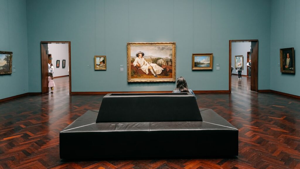 The interior of the Staedel Museum in Frankfurt, Germany. It's one of the best places to visit during your Frankfurt layover