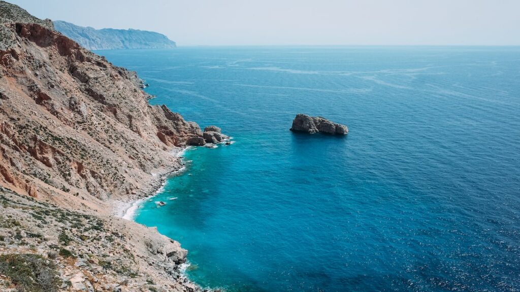 The view from the top of the Hozoviotissa Monastery in Amorgos