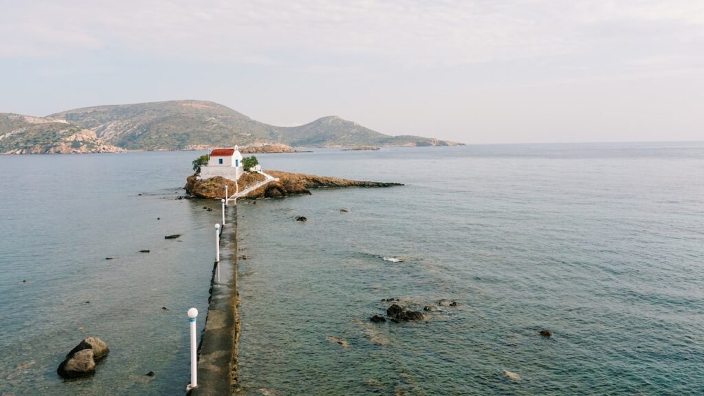 An image of Agios Isidoros Church in Leros. Visiting it is one of the best things to do in Leros, Greece.