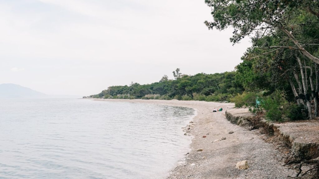An image of Pefkias Beach near Xylokastro, Greece