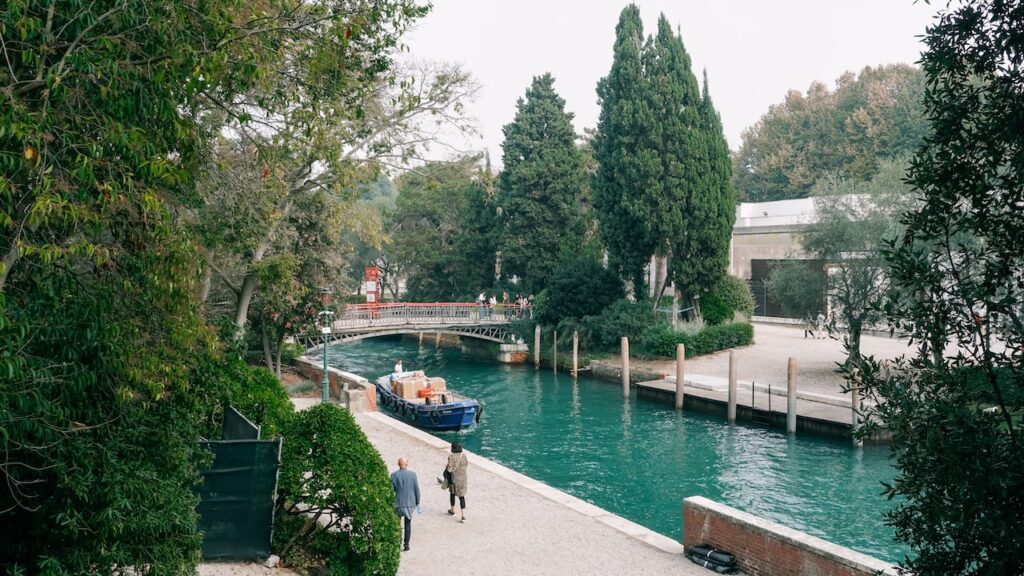 A photo of the Giardini di Biennale in Venice, Italy.