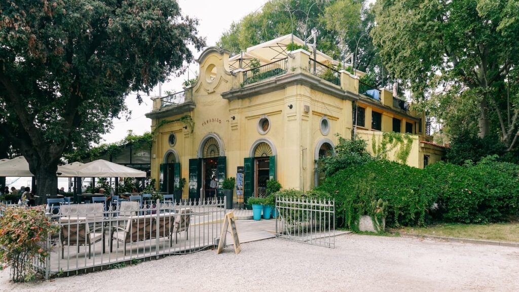 A photo of Paradiso cafe in the Giardini Biennale in Venice, Italy