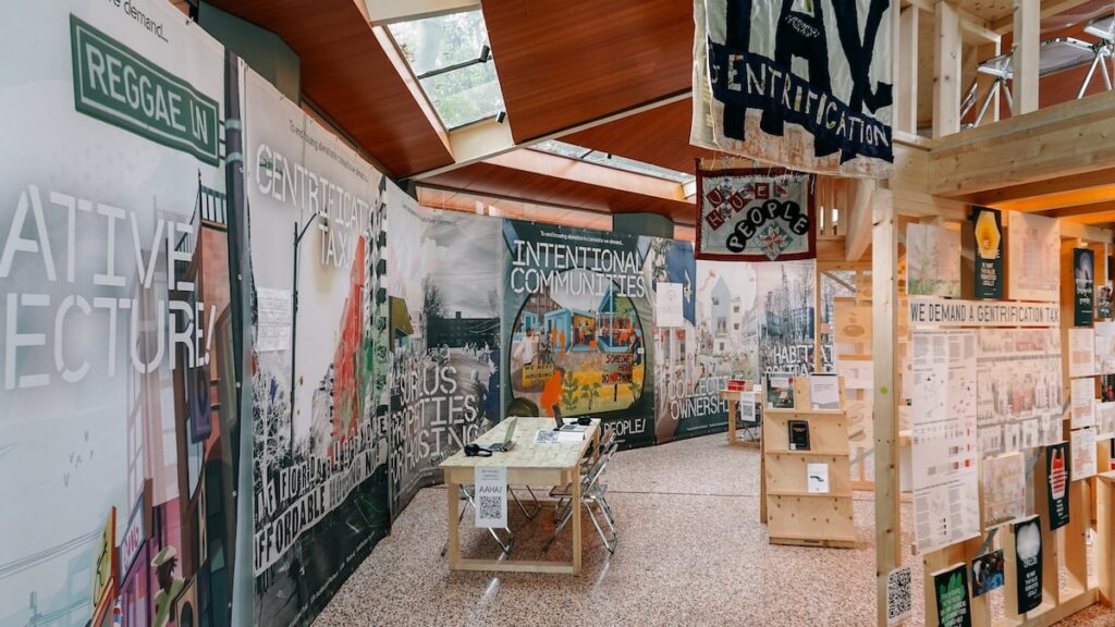A photo of the pavilion of Canada during the Venice Architecture Biennale 2023