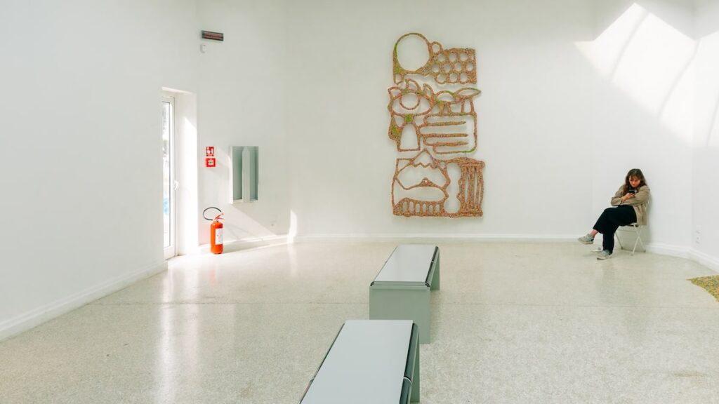 A photo of the USA pavilion during the Venice Architecture Biennale 2023