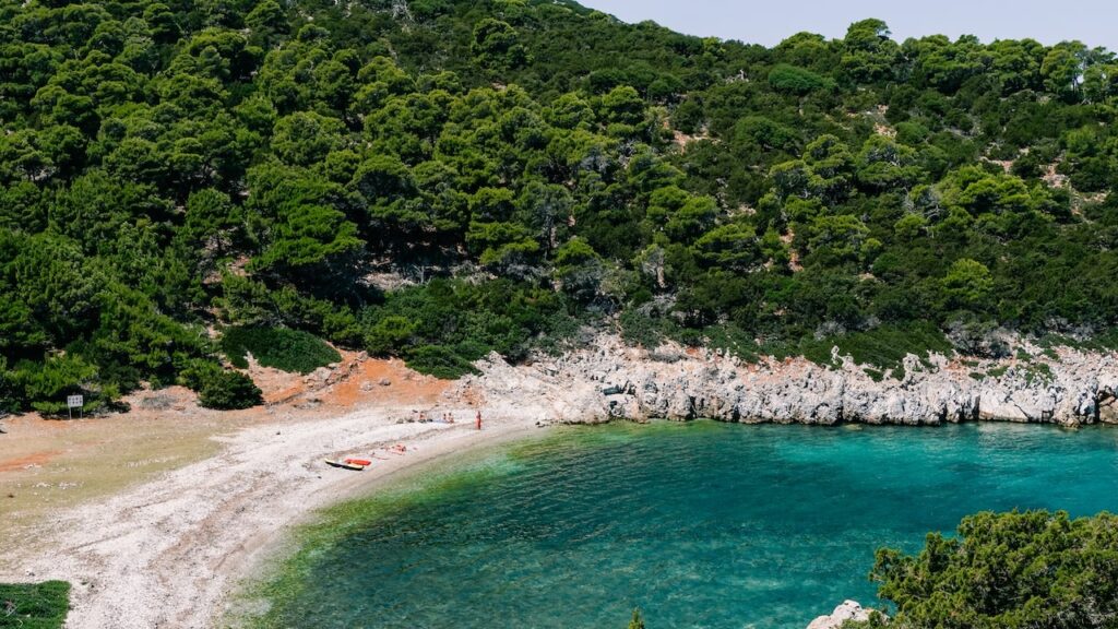 A photo of the isolated Petritsa Beach in Skyros