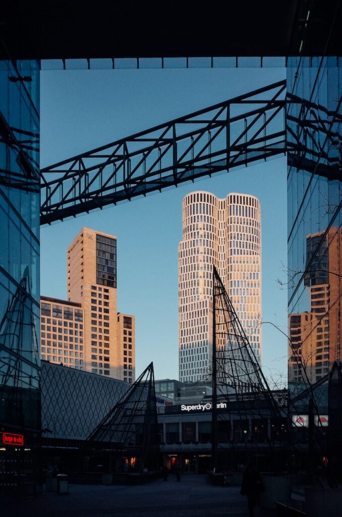 A photo of Waldorf Astoria and Motel One Upper City, two of the best Berlinale hotels in Berlin, Germany